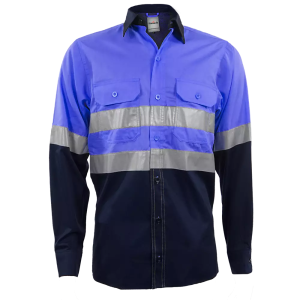 Navy / Royal Blue Reflective Mining Shirt