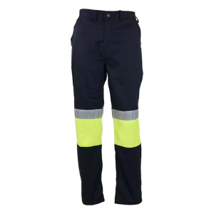 Navy / Lime Reflective Working Trouser