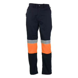 Navy / Orange Reflective Working Trouser