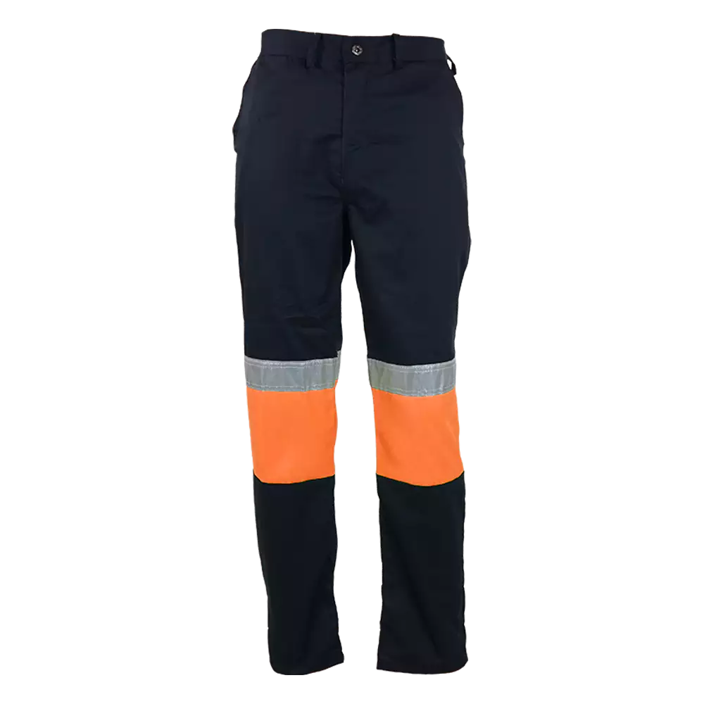 Navy / Orange Reflective Working Trouser