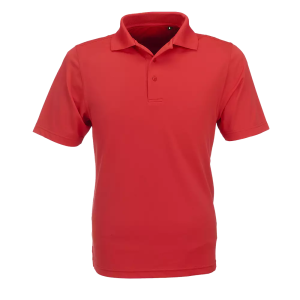 Golf Shirt Red Polycotton