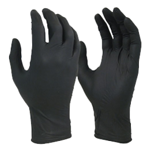 Black Nitrile Exam Gloves - Box of 100