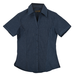 Pioneer Check Blouse Short Sleeve Ladies