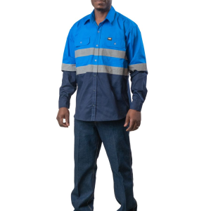 Hi Viz 100% Cotton Vented Workshirt