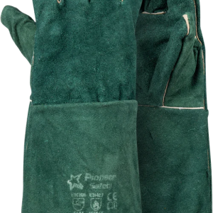 8" Green Lined Elbow Length Glove