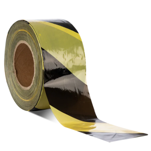 Barrier Tape Black and Yellow 500m Roll