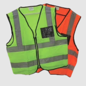 Econo Orange Reflective Vest With Zip&Id Pouch