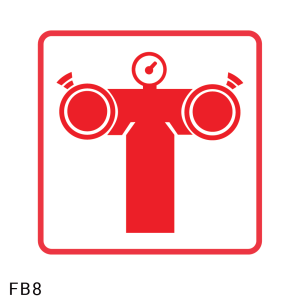 Fire Pump Connection safety sign (FB8)