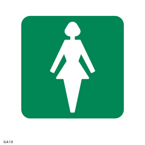 Ladies Toilet safety sign (GA10)