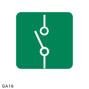 Electric Isolator Switch safety sign (GA16)