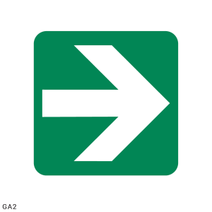 Green Arrow safety sign (GA2)