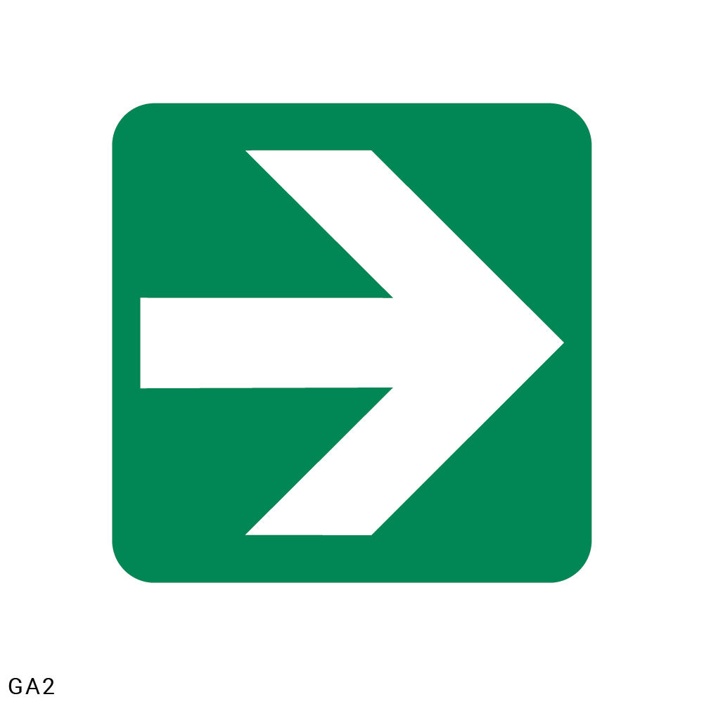 Green Arrow safety sign (GA2)