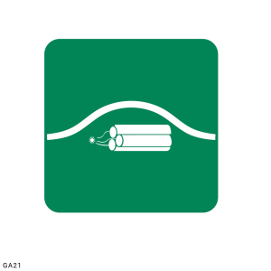 Location Of Bomb Bag safety sign (GA21)