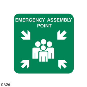 Emergency Assembly Point safety sign (GA26)