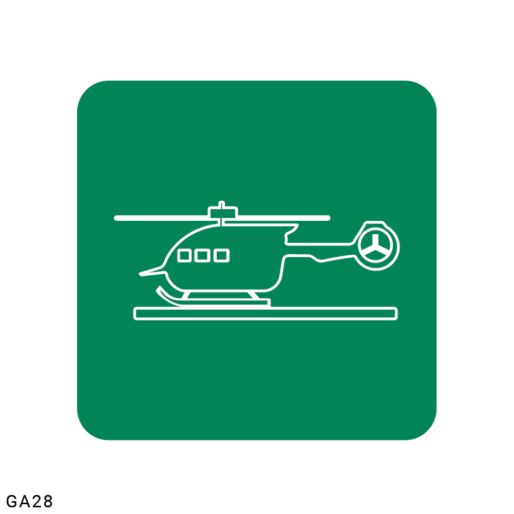 Helicopter Pad safety sign (GA28)