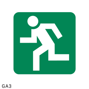 Running Man (Left) safety sign (GA3)