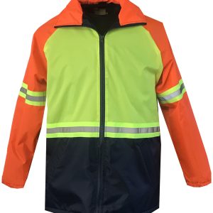 3-Tone Fleece Lined Fluorescent Reflective Jacket