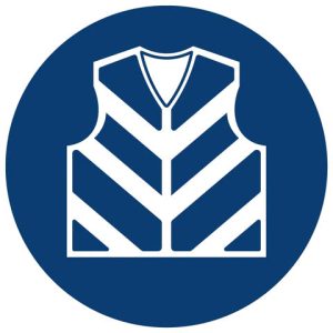 Reflective Jacket Shall Be Worn safety sign (MV25)
