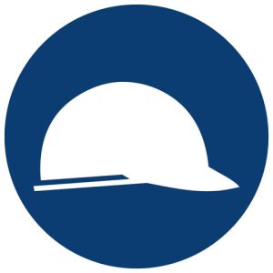 Head Protection Shall Be Worn safety sign (MV3)