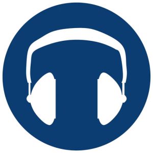 Hearing Protection Shall Be Worn safety sign (MV4)