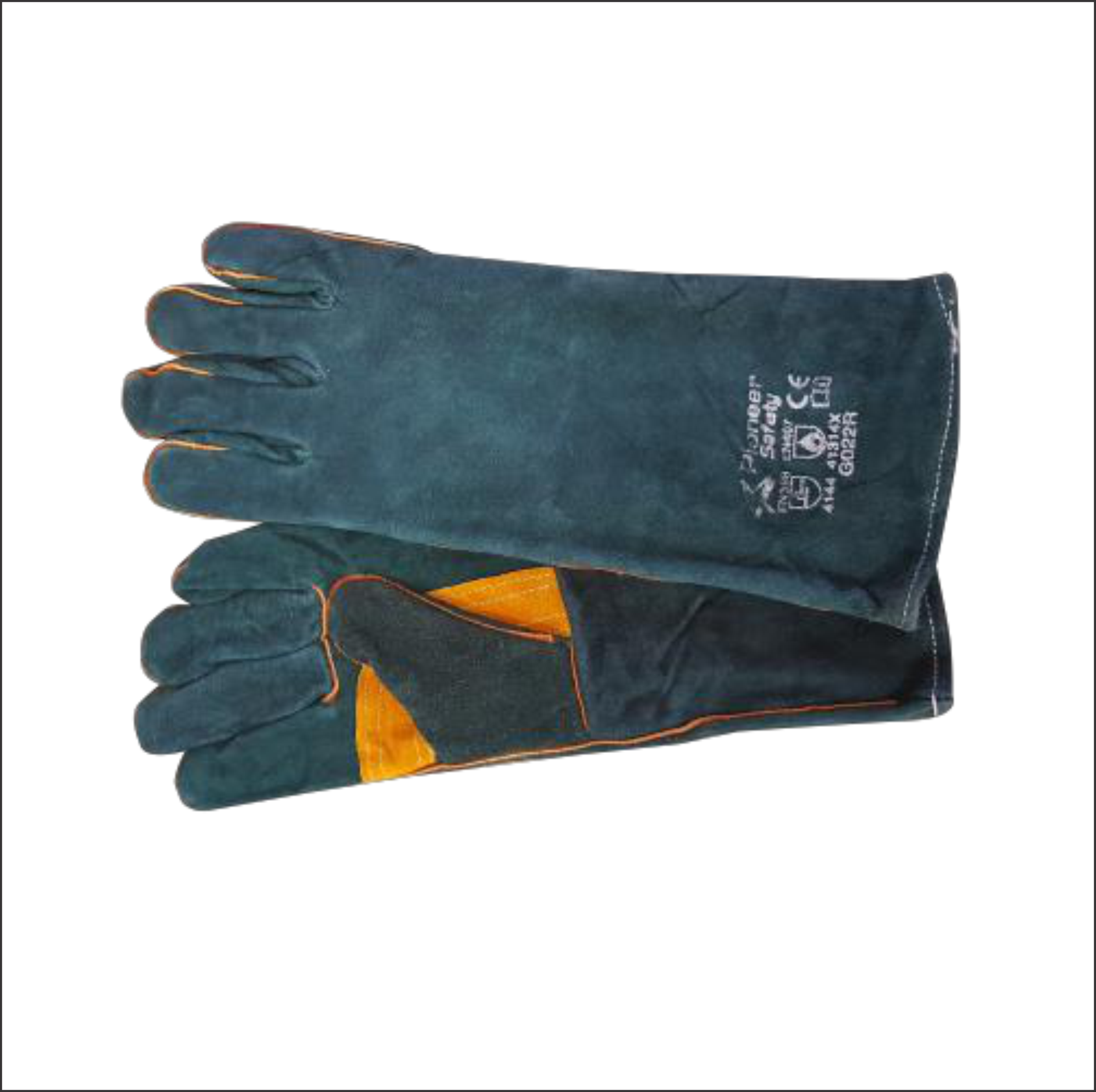 Pioneer 8" Green Lined Elbow Length With Reinforced Palm