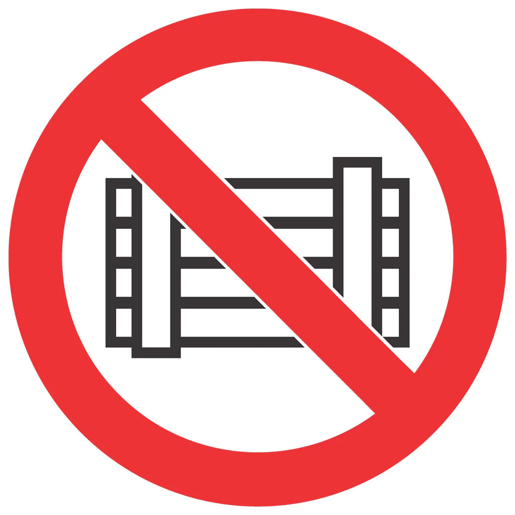 No Stacking, Do Not Obstruct SABS safety sign (PV14)