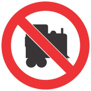 No Locomotives beyond This Point safety sign (PV17)