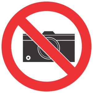 No Cameras SABS safety sign (PV21)