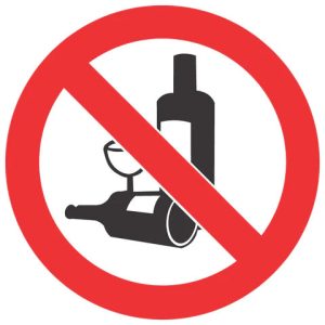 No Alcohol SABS safety sign (PV22)