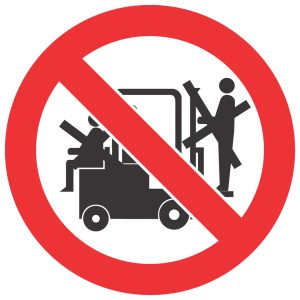 No Lifting On Forklifts SABS safety sign (PV29)