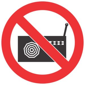 No Loud Music SABS safety sign (PV36)