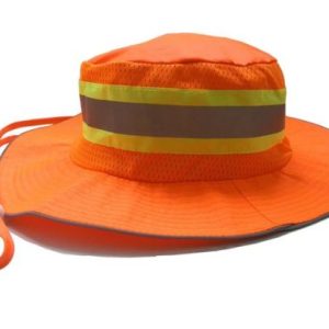 Orange hat With Reflective Tape