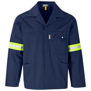 Site Premium Poly Cotton Jacket - Reflective Arms