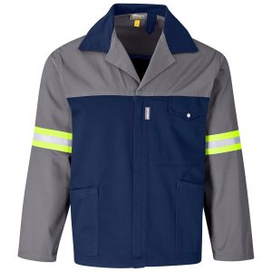 Site Premium Two-Tone Poly Cotton Jacket -Reflective Arms & Back