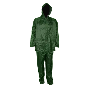 PVC Rubberised Rain Suit Olive Green