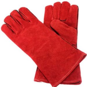 Red heat resist gloves