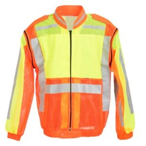 Long Sleeve Reflective Vest with zip off sleeves