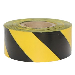 Pinnacle Barrier Tape 75mm x 50mic (Black & Yellow)