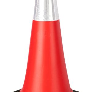 Red Traffic Cone with Black Rubber Base