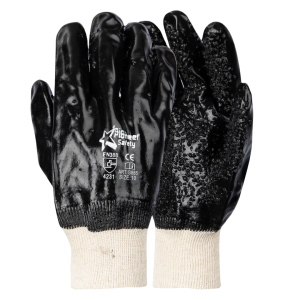 PIONEER PVC Black Chipped Palm Gloves