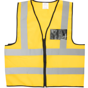 Pioneer®Yellow Reflective Vest With Zip & Id Pouch