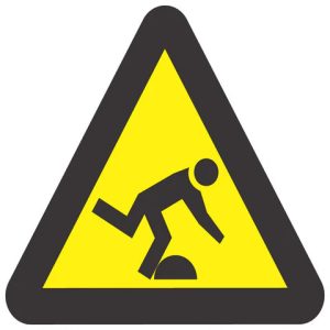 Beware Tripping Hazard SABS safety sign (WW33)