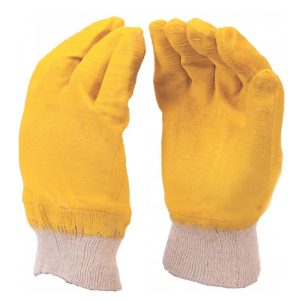 Yellow Comarex Fully Dipped Knit Wrist Cotton Shell New