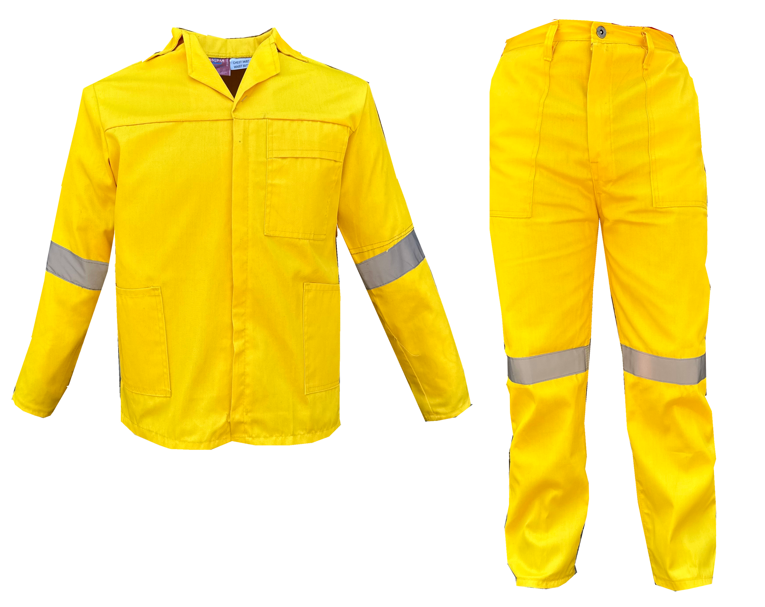 2PC S/REF OVERALL YELLOW 32