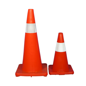 Pinnacle Soft Orange PVC Traffic Cone With Reflective Tape