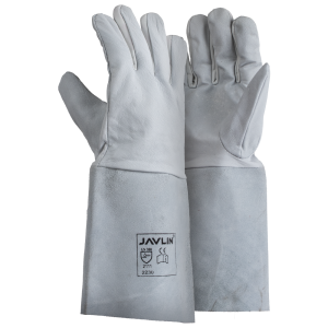 Premium White Goatskin Tig Welding Gloves - 15cm Cuff
