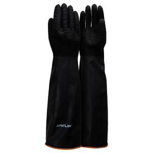 Shoulder Length Industrial Rough Palm Rubber Gloves