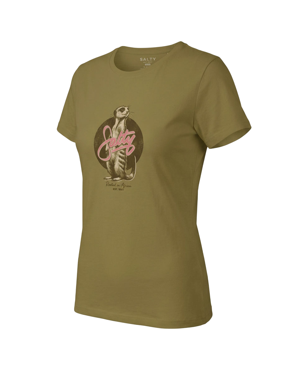 End Of Range - Salty Womens T-Shirt Mrs Meerkat