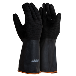 Elbow Length Industrial Rough Palm Rubber Gloves