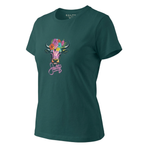End Of Range - Salty Womens T-Shirt Floral Nguni